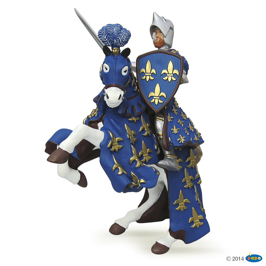 Prince Philippe bleu Papo en PVC, Collection Médiéval, jouet éducatif idéal pour enfants et collectionneurs