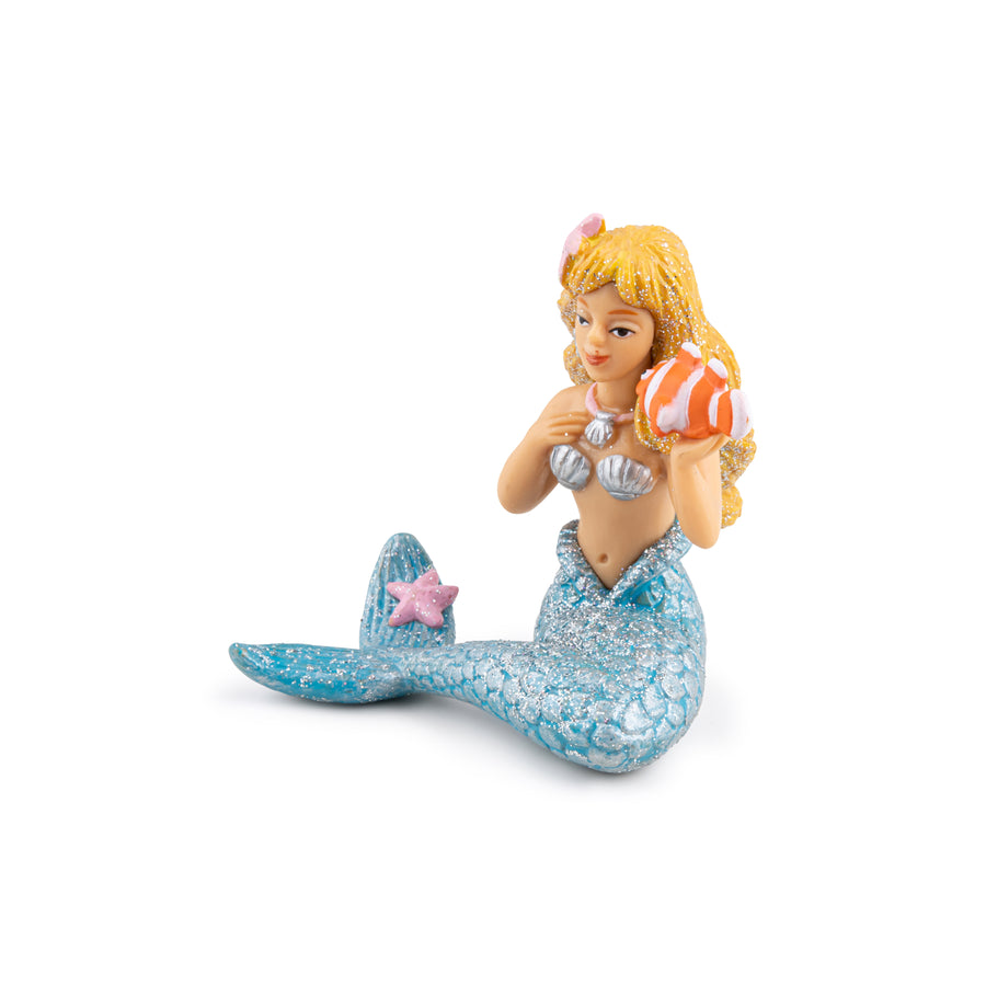 Sirène argentée Papo en PVC, Collection Monde enchanté, jouet éducatif idéal pour enfants