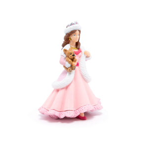 Princesse au chien Papo en PVC, Collection Monde enchanté, jouet éducatif idéal pour enfants