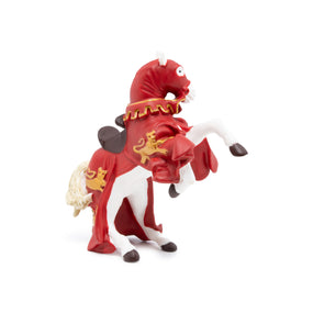 Cheval du roi Richard rouge Papo en PVC, Collection Médiéval, jouet éducatif idéal pour enfants et collectionneurs