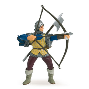 Archer bleu Papo en PVC, Collection Médiéval, jouet éducatif idéal pour enfants et collectionneurs