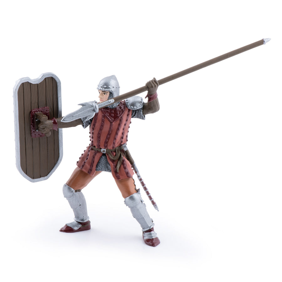 Chevalier au javelot Papo en PVC, Collection Médiéval, jouet éducatif idéal pour enfants et collectionneurs