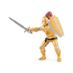 Chevalier or en armure Papo en PVC, Collection Médiéval, jouet éducatif idéal pour enfants et collectionneurs