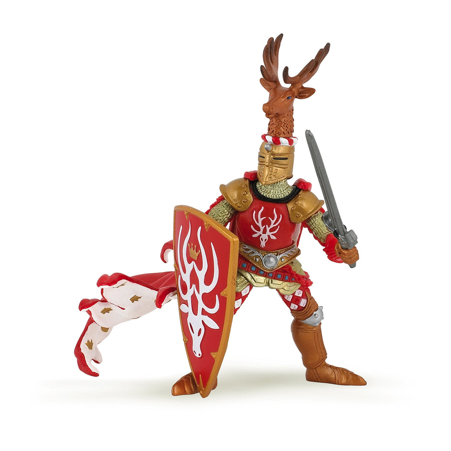 Maître des armes cimier cerf Papo en PVC, Collection Médiéval, jouet éducatif idéal pour enfants et collectionneurs