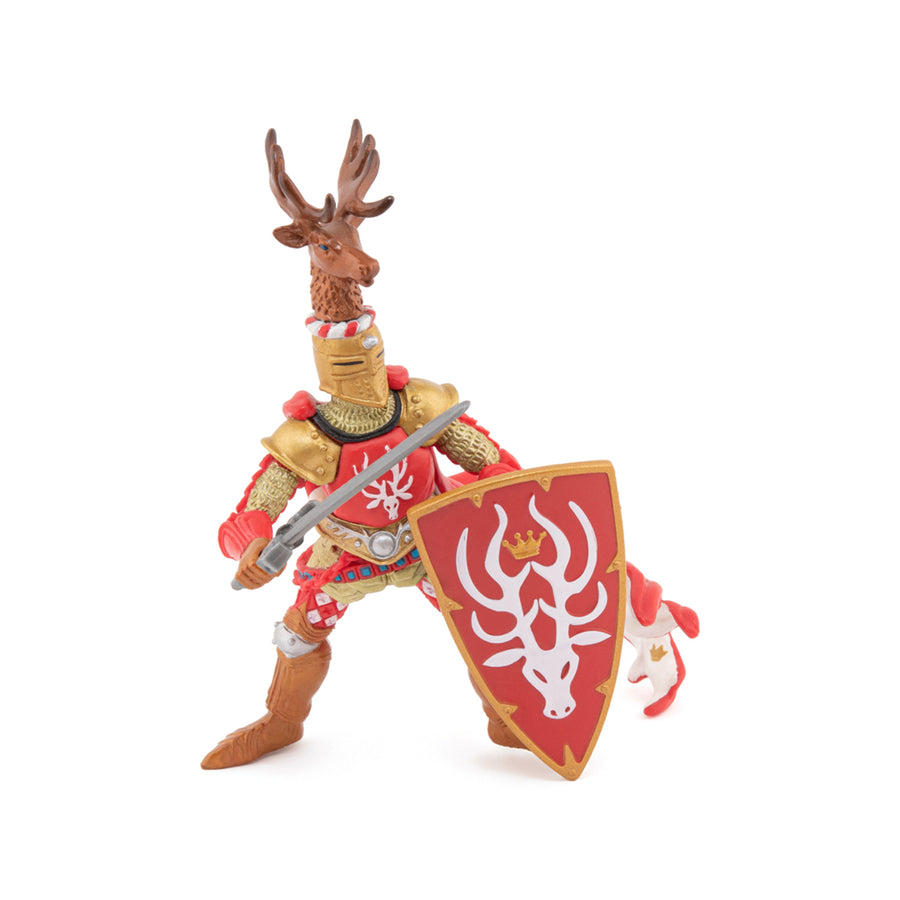 Maître des armes cimier cerf Papo en PVC, Collection Médiéval, jouet éducatif idéal pour enfants et collectionneurs