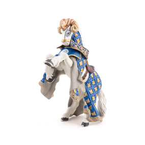 Cheval du Maître des armes cimier bélier Papo en PVC, Collection Médiéval, jouet éducatif idéal pour enfants et collectionneurs
