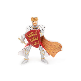 Roi Arthur rouge Papo en PVC, Collection Médiéval, jouet éducatif idéal pour enfants et collectionneurs