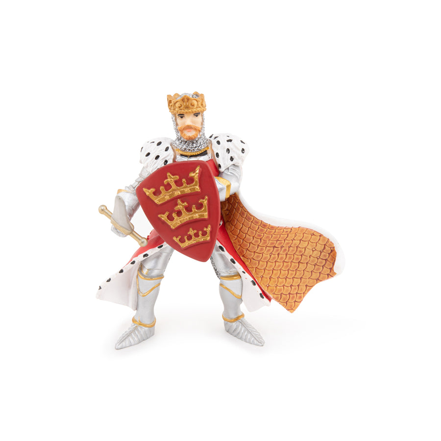 Roi Arthur rouge Papo en PVC, Collection Médiéval, jouet éducatif idéal pour enfants et collectionneurs