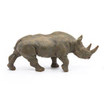 Figurine Rhinocéros noir Papo en PVC, thème savane, Collection Animaux sauvages, jouet éducatif idéal pour enfants et collectionneurs