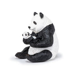 Panda assis et son bébé Papo en PVC, Collection Animaux sauvages, jouet éducatif idéal pour enfants et collectionneurs