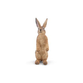 Figurine Lièvre debout Papo en PVC, thème forêt, Collection Animaux sauvages, jouet éducatif idéal pour enfants et collectionneurs
