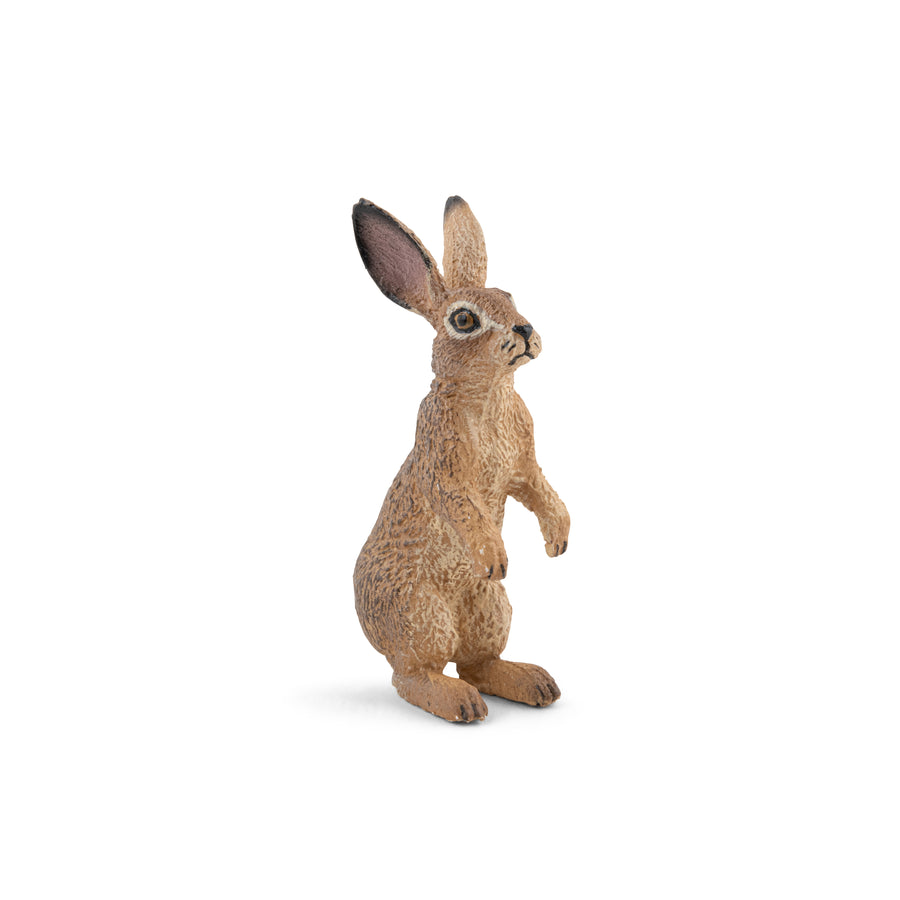 Figurine Lièvre debout Papo en PVC, thème forêt, Collection Animaux sauvages, jouet éducatif idéal pour enfants et collectionneurs