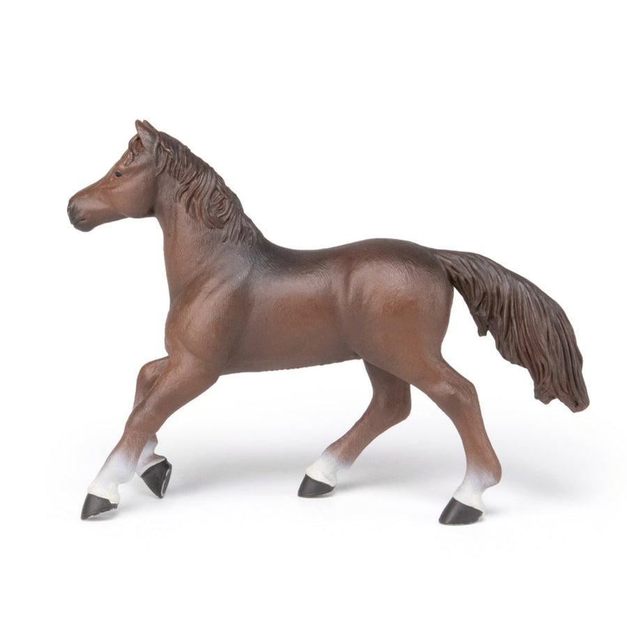 Jument anglo-arabe Papo en PVC, Collection chevaux, jouet éducatif idéal pour enfants et collectionneurs