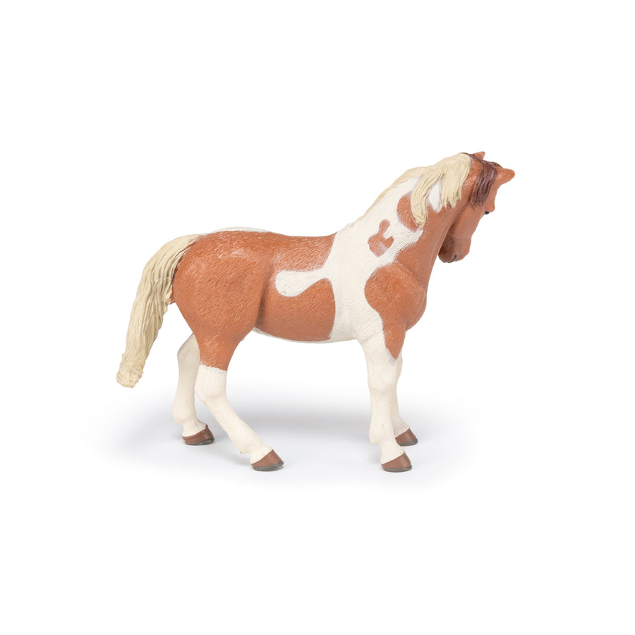 Jument pinto Papo en PVC, Collection chevaux, jouet éducatif idéal pour enfants et collectionneurs