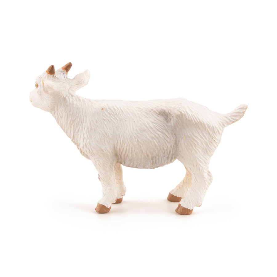 Chevreau blanc Papo en PVC, Collection Vie à la ferme, jouet éducatif idéal pour enfants et collectionneurs