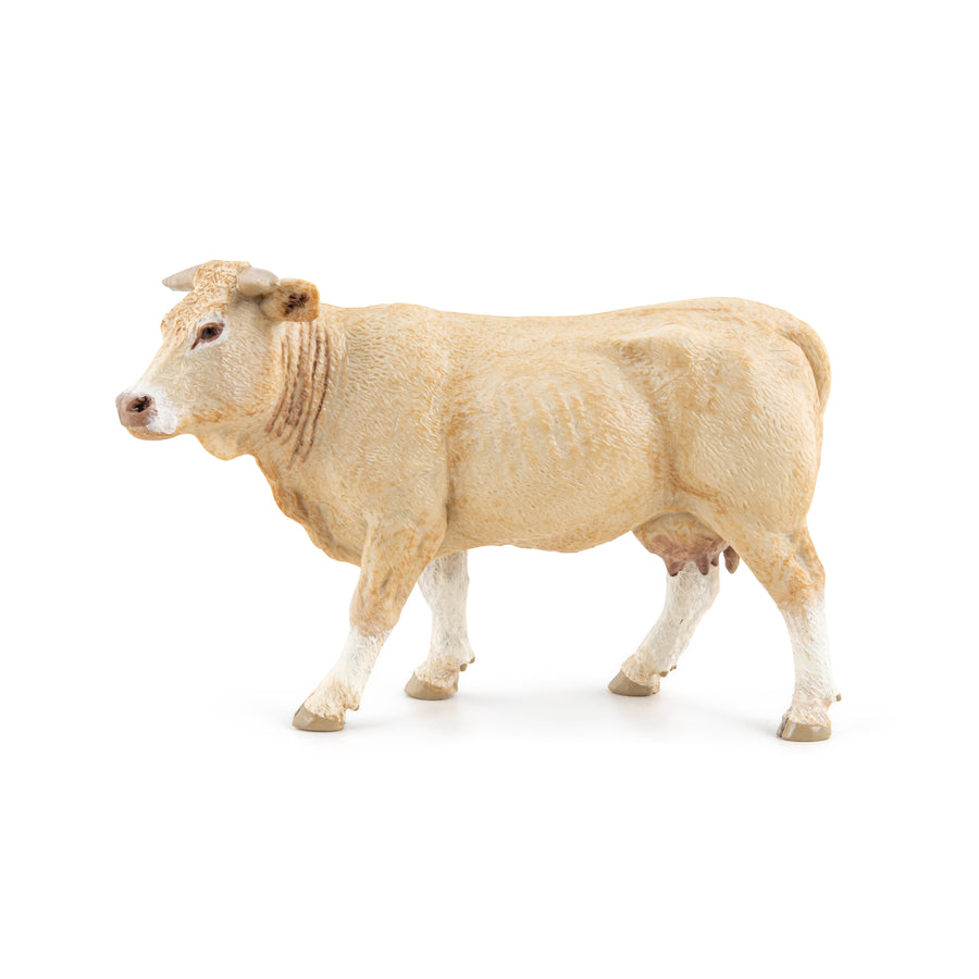Blonde d'Aquitaine Papo en PVC, Collection Vie à la ferme, jouet éducatif idéal pour enfants et collectionneurs