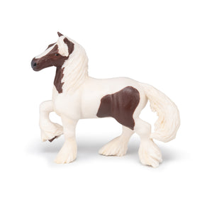 Cob irlandais pie bai Papo en PVC, Collection chevaux, jouet éducatif idéal pour enfants et collectionneurs