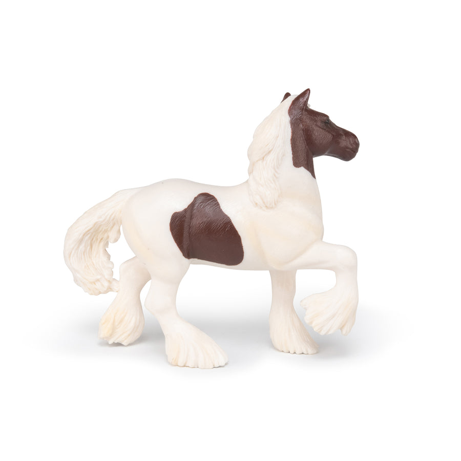 Cob irlandais pie bai Papo en PVC, Collection chevaux, jouet éducatif idéal pour enfants et collectionneurs
