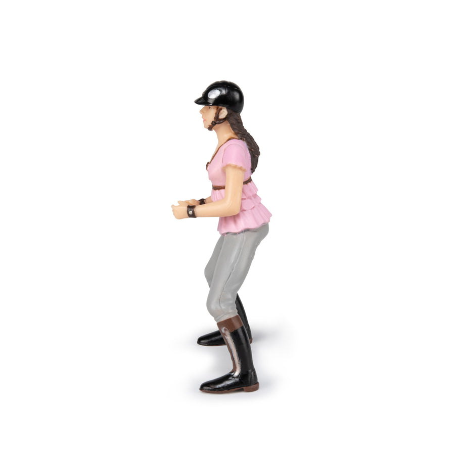 Figurine Cavalière fashion rose Papo en PVC, Collection chevaux, jouet éducatif idéal pour enfants et collectionneurs