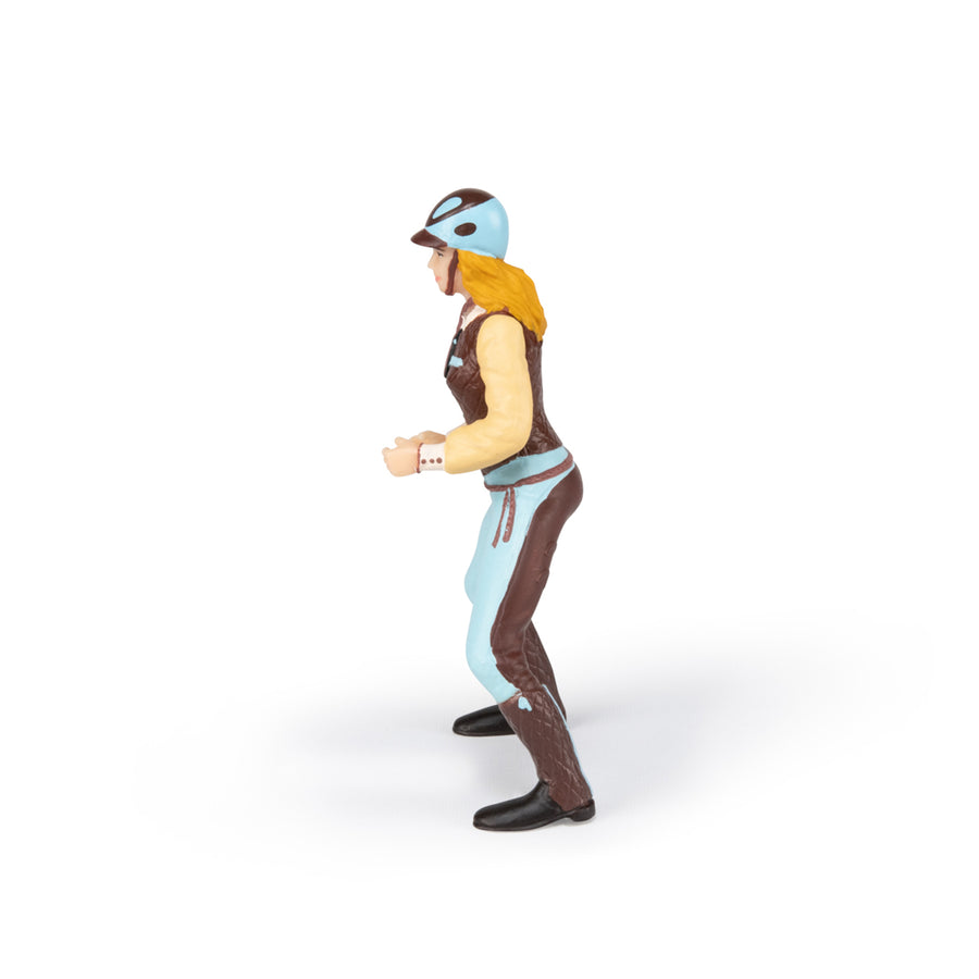 Figurine Cavalière fashion bleue Papo en PVC, Collection chevaux, jouet éducatif idéal pour enfants et collectionneurs