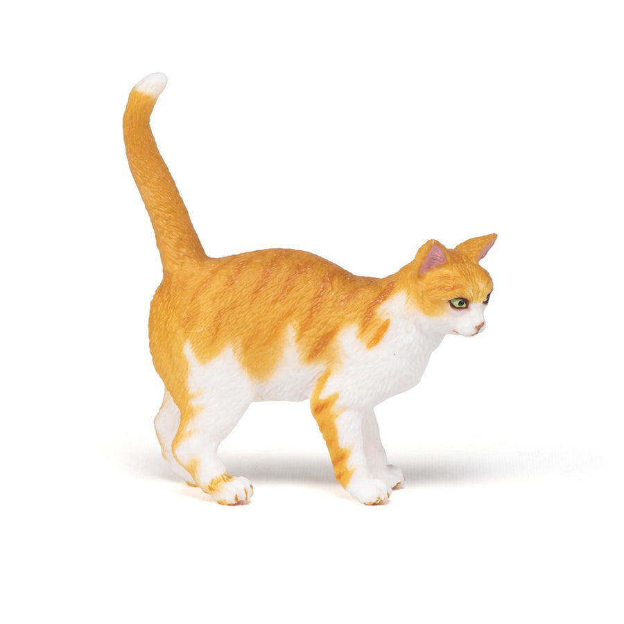 Figurine Chat roux Papo en PVC, Collection chiens et chats, jouet éducatif idéal pour enfants et collectionneurs