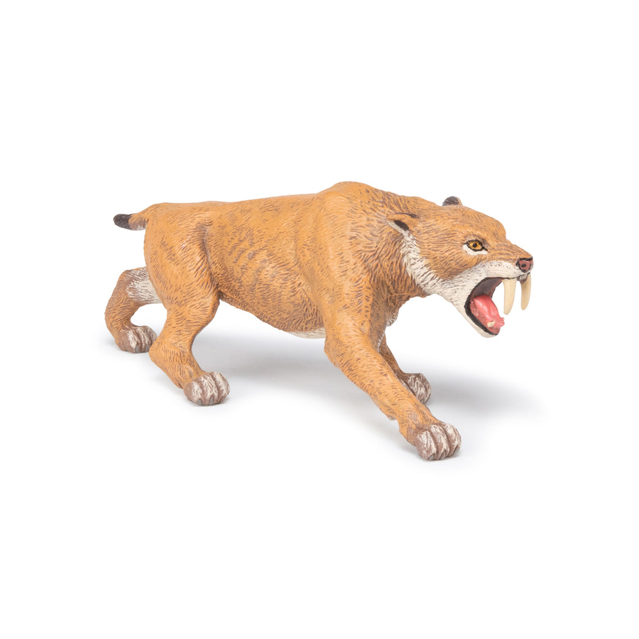 Figurine Smilodon Papo en PVC, thème préhistorique, Collection Dinosaures, jouet éducatif idéal pour enfants et collectionneurs